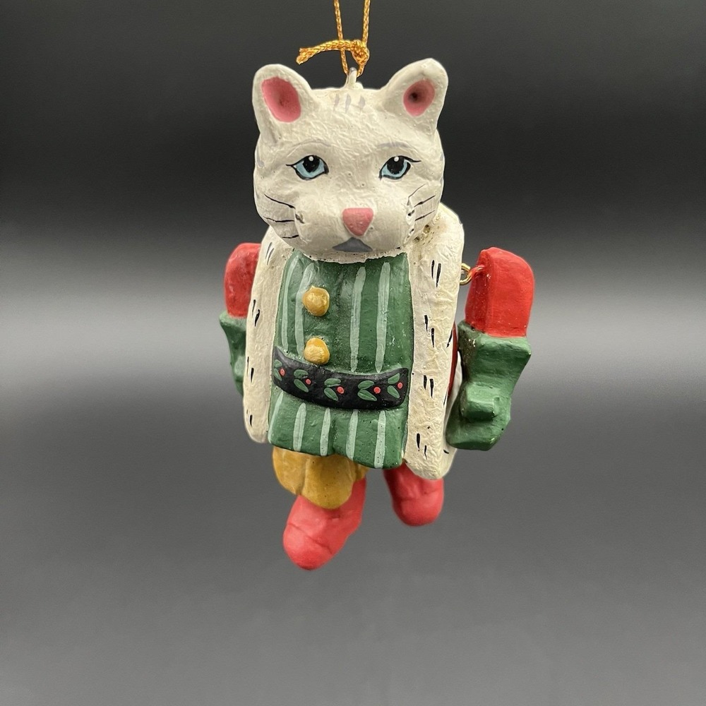 Vintage HOUSE OF HATTON 1994 Cat Christmas Ornament